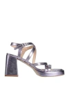 Janet & Janet Woman Sandals Lilac Size 9 Leather In Purple