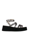 Janet & Janet Woman Sandals Silver Size 8 Leather In Silver