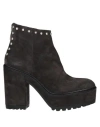 Janet Sport Woman Ankle Boots Charcoal Size 8 Soft Leather