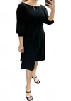 Janette Fashion Alice Midi Dress In Black In Black