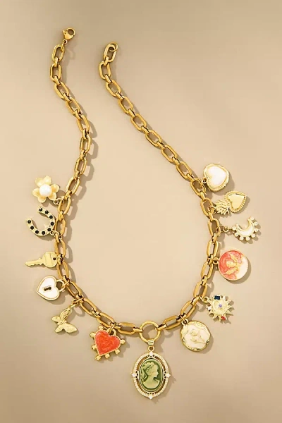 Janey Bee Jems Rounded Square Chain One-of-a-kind Charm Necklace In Multi