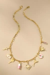 Janey Bee Jems Small Paperclip Chain One-of-a-kind Charm Necklace In Multi