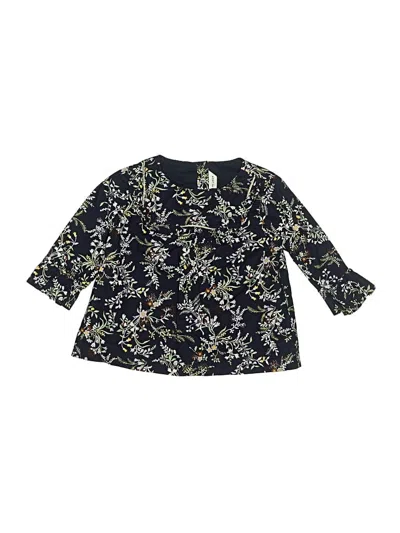 Pre-owned Janie And Jack Kids' 3/4 Sleeve Blouse In Blue