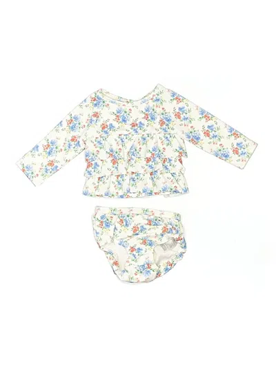 Pre-owned Janie And Jack Babies' 3/4 Sleeve Blouse In Ivory