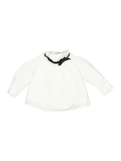 Pre-owned Janie And Jack Babies' 3/4 Sleeve Blouse In White