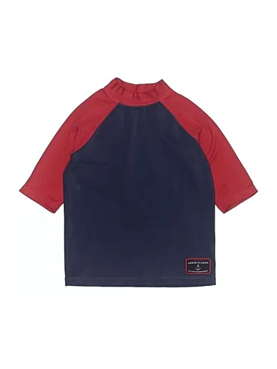 Pre-owned Janie And Jack Kids' 3/4 Sleeve Top Burgundy Tops