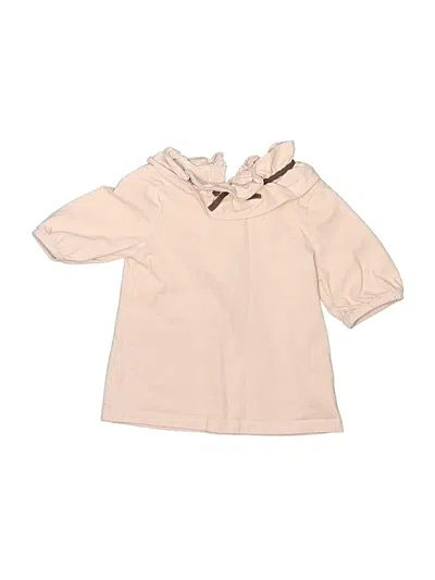 Pre-owned Janie And Jack Kids' 3/4 Sleeve T-shirt In Brown