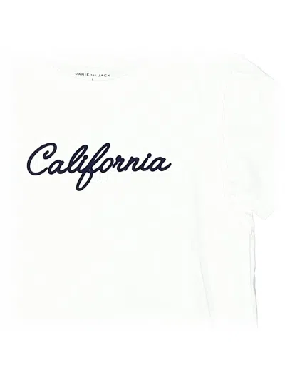 Pre-owned Janie And Jack Kids' 3/4 Sleeve T-shirt In White