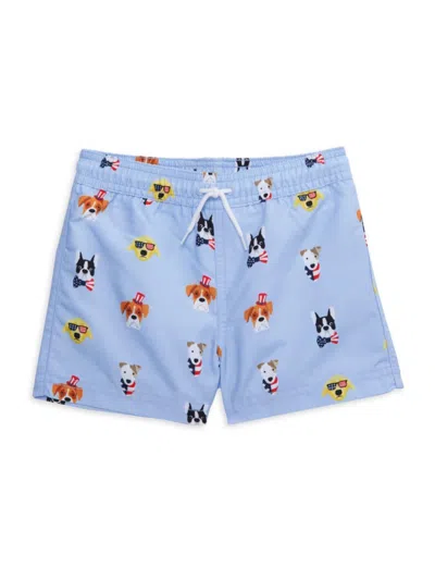 Janie And Jack Baby Boy's & Little Boy's Print Drawstring Shorts In Blue