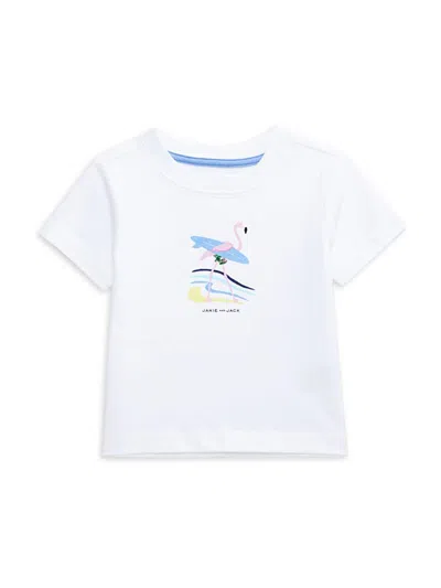 Janie And Jack Baby Boy's Graphic Logo Tee In White
