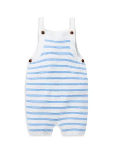 Janie And Jack Baby Boy's Striped Sweater Overalls In Blue