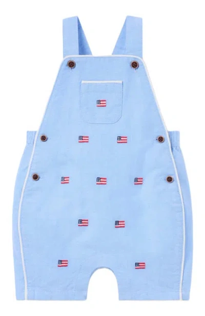 Janie And Jack Baby Boys Flag Icon Overall In Blue