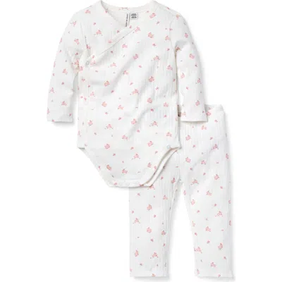 Janie And Jack Baby Bunny Pointelle Wrap Matching Set In White