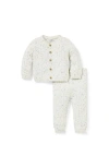 Janie And Jack Baby Cable Knit Matching Set In White