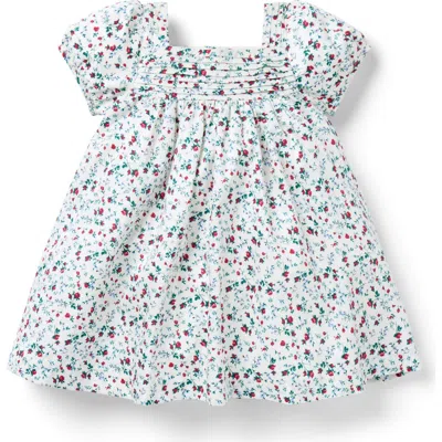 Janie And Jack Baby Ditsy Floral Puff Sleeve Dress In Multi