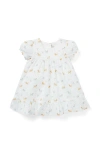 Janie And Jack Baby Dog Friends Lace Trim Dress In White