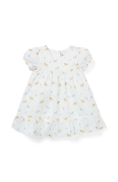 Janie And Jack Baby Dog Friends Lace Trim Dress In White