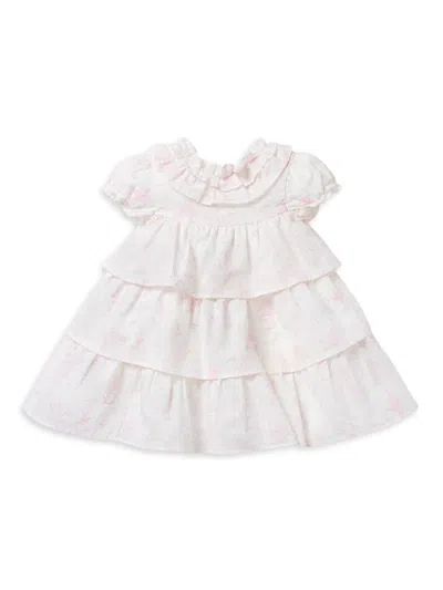 Janie And Jack Baby Girl's Bunny Toile Ruffle Dress In Pink