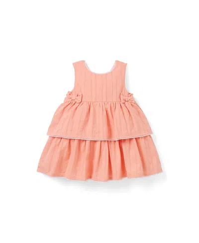 Janie And Jack Baby Girls' Textured Tiered Dress - Baby