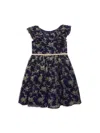 JANIE AND JACK BABY, LITTLE GIRL'S & GIRL'S METALLIC FLORAL RUFFLE DRESS
