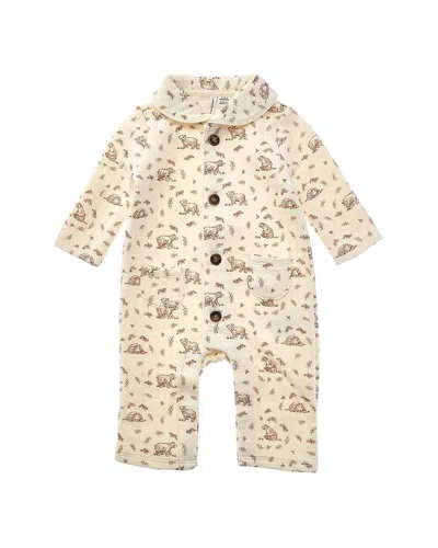 Janie And Jack Baby Quilted Bear Toile One-piece In Neutral