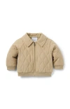 Janie And Jack Baby Quilted Jacket In Neutral