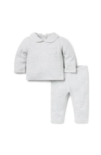 Janie And Jack Baby Quilted Matching Set In Gray