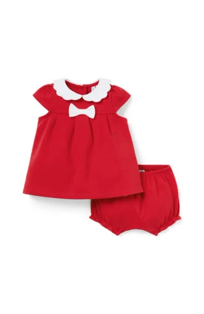 Janie And Jack Baby Scalloped Collar Ponte Matching Set In Red