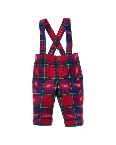 Janie And Jack Baby Tartan Suspender Pant In Multi