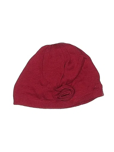 Pre-owned Janie And Jack Babies' Beanie Hat In Burgundy