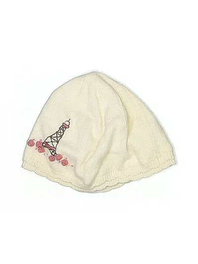 Pre-owned Janie And Jack Kids' Beanie Hat In White