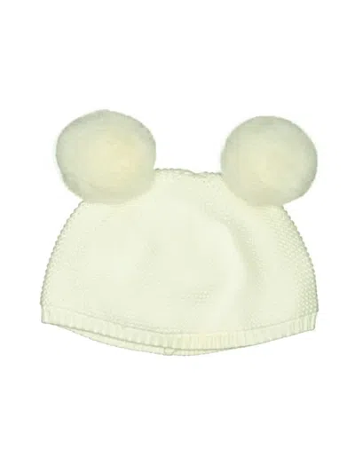 Pre-owned Janie And Jack Kids' Beanie Hat In White