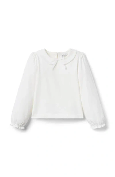 Janie And Jack Kids'  Bow Collared Top In White