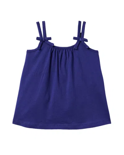 Janie And Jack Bow Double Strap Top In Blue