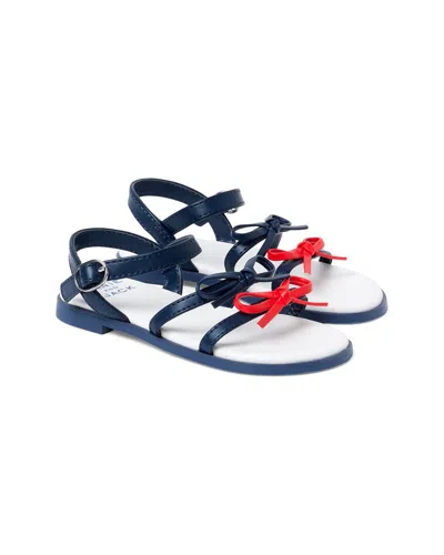 Janie And Jack Bow Sandal In Blue