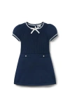 Janie And Jack Bow Sweater Dress In Blue