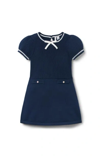 Janie And Jack Kids'  Bow Sweater Dress In Blue