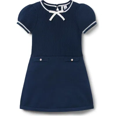Janie And Jack Babies'  Bow Sweater Dress In Blue