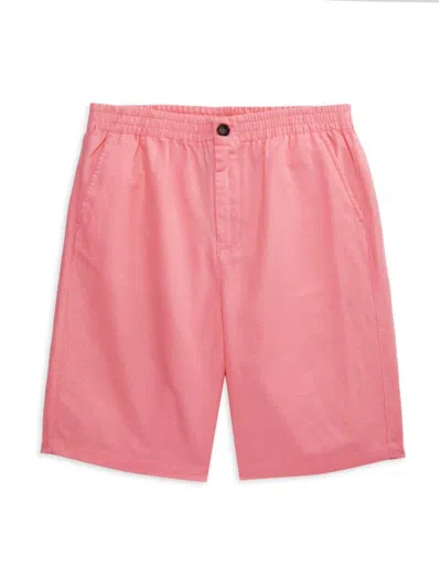 Janie And Jack Kids' Boy's Linen Blend Shorts In Pink