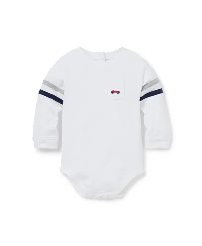 Janie And Jack Kids'  Boys' Baby Race Car Bodysuit - Baby In White