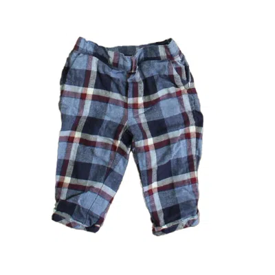 Pre-owned Janie And Jack Kids' Boys Blue Plaid Pants