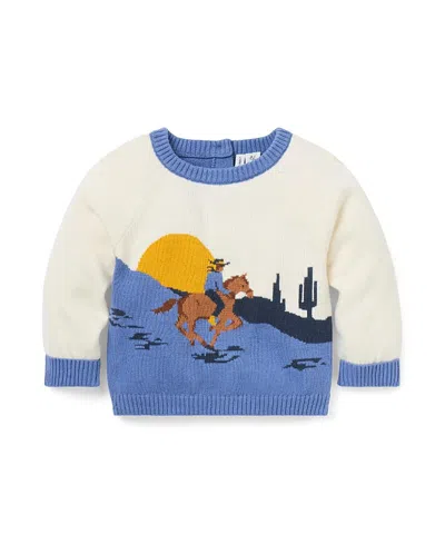 Janie And Jack Boys' Cowboy Sweater - Baby In Blue