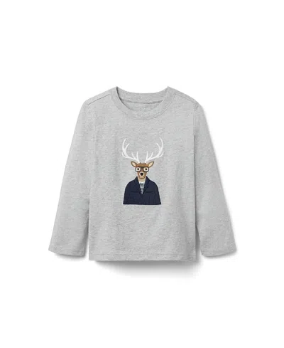 Janie And Jack Boys' Dapper Deer Tee - Baby, Little Kid, Big Kid In Multi