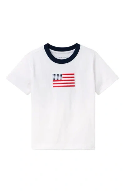 Janie And Jack Babies'  Boys Flag Graphic Tee In White