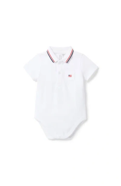 Janie And Jack Babies'  Boys Flag Icon Bodysuit In White