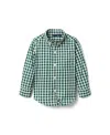 Janie And Jack Boys' Gingham Flannel Shirt - Baby, Little Kid, Big Kid In Green
