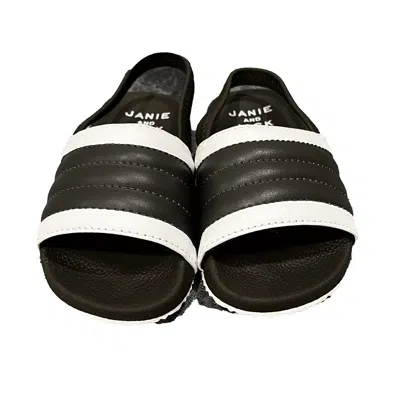 Pre-owned Janie And Jack Kids' Boys Gray White Sandals In Grey