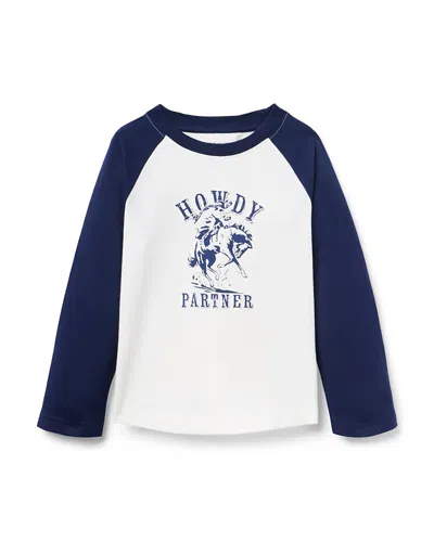 JANIE AND JACK JANIE AND JACK BOYS' HOWDY BASEBALL RAGLAN SLEEVE TEE - LITTLE KID, BIG KID
