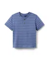Janie And Jack Boys' Jacquard Henley T-shirt - Little Kid, Big Kid In Blue