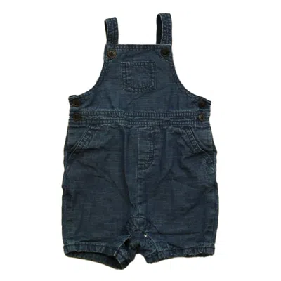 Janie And Jack Kids' Boys Navy Overall Shorts In Blue